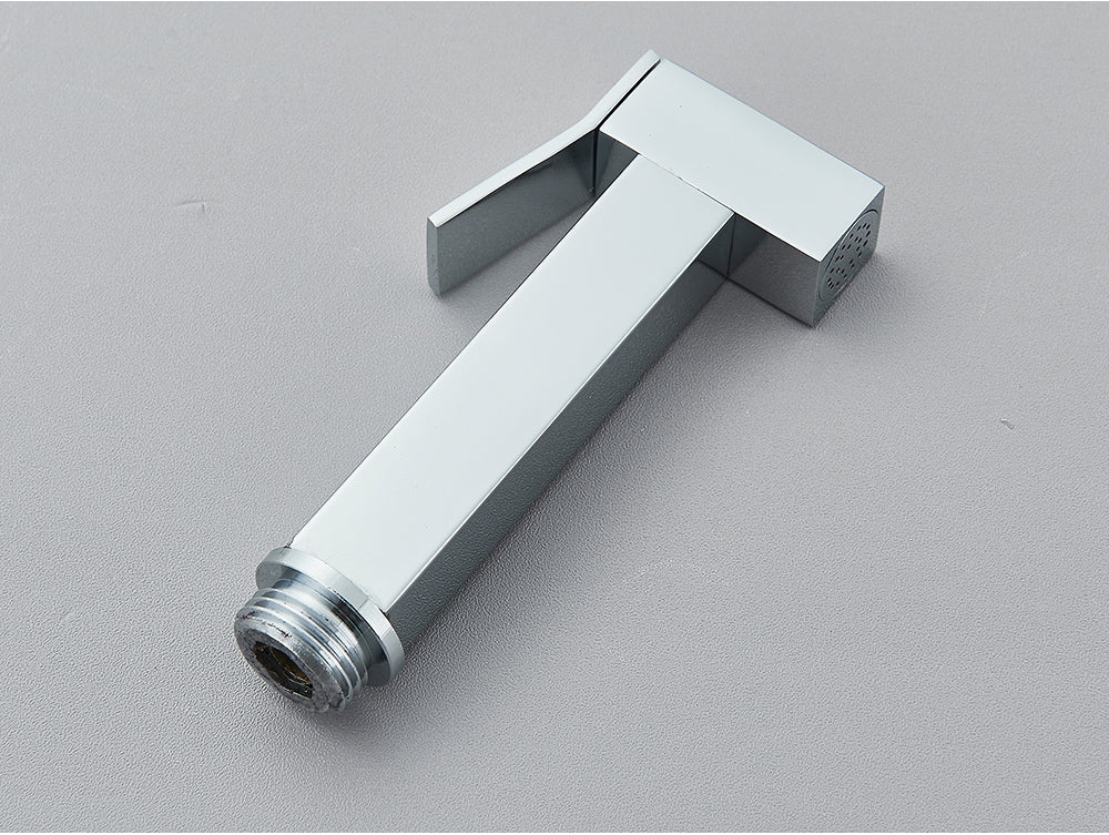 Stainless steel Toilet Shower, UNIQUE Square Design with 1 meter Connection Chain & Holder